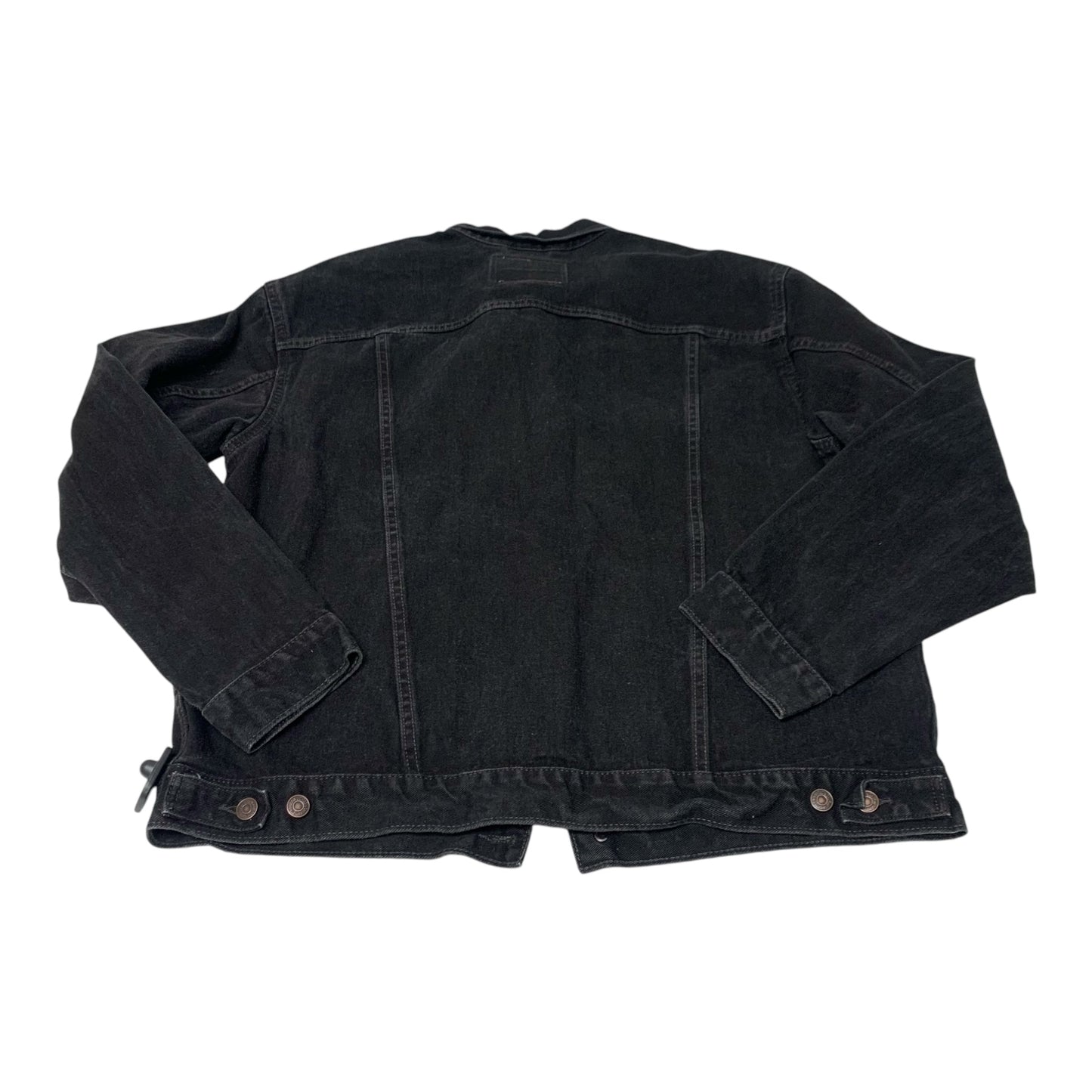 Jacket Denim By Levis In Black Denim, Size: Xl