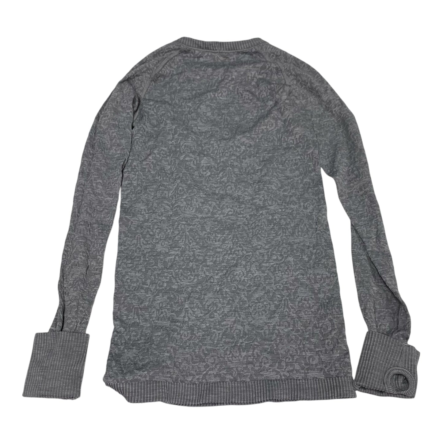 Athletic Top Long Sleeve Crewneck By Lululemon In Grey, Size: S