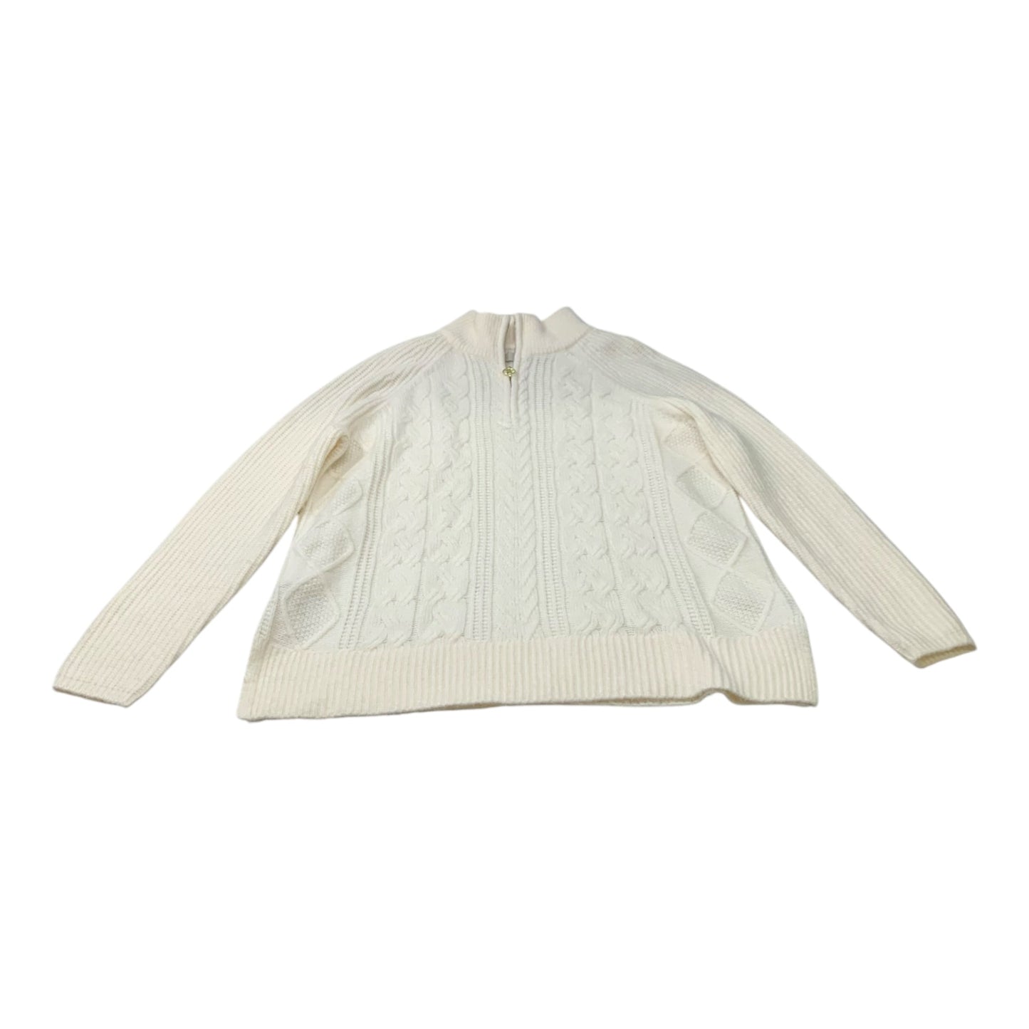 Sweatshirt Collar By Loft In Cream, Size: S