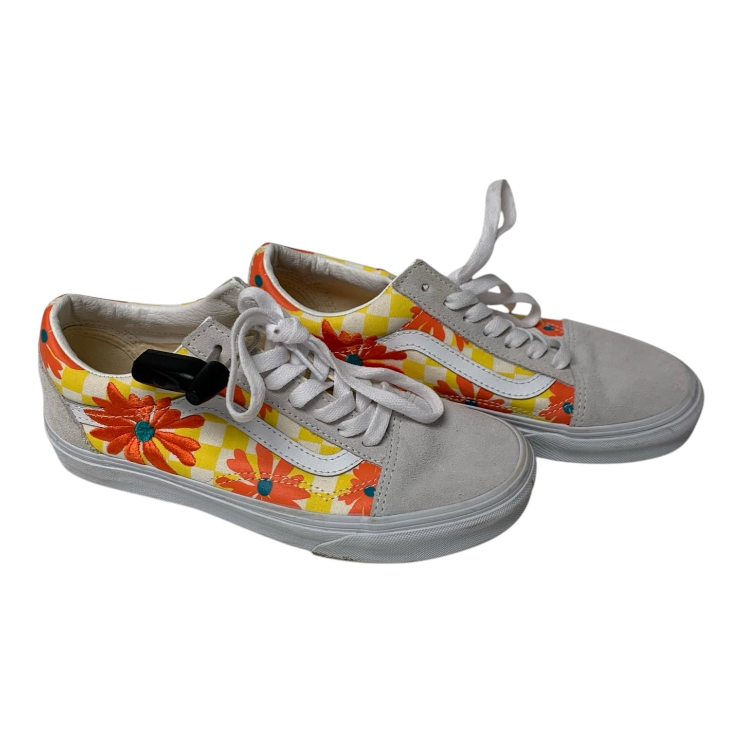 Shoes Sneakers By Vans In Orange & White, Size: 7