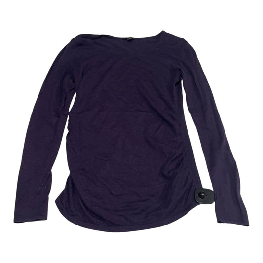 Top Long Sleeve By Ann Taylor In Purple, Size: S