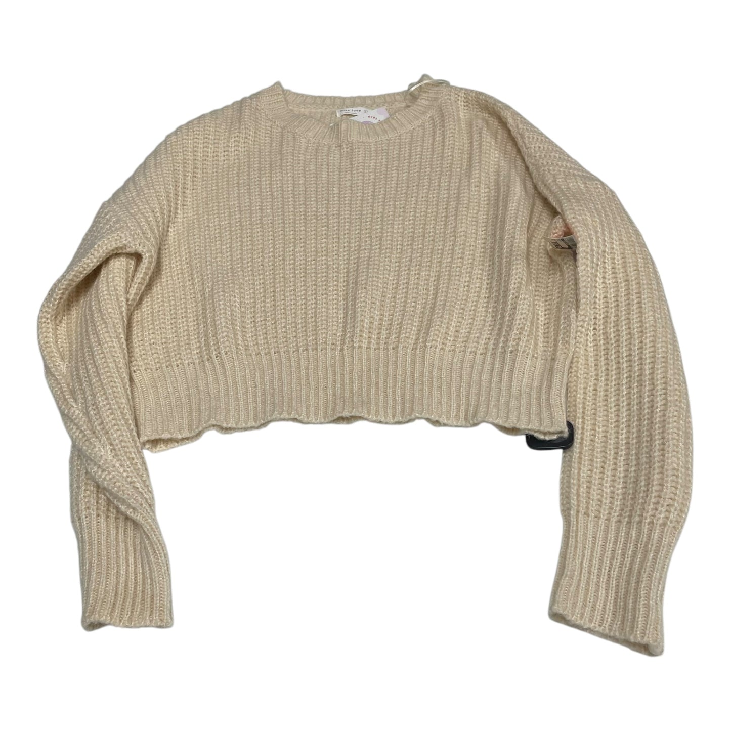 Sweater By Clothes Mentor In Cream, Size: L