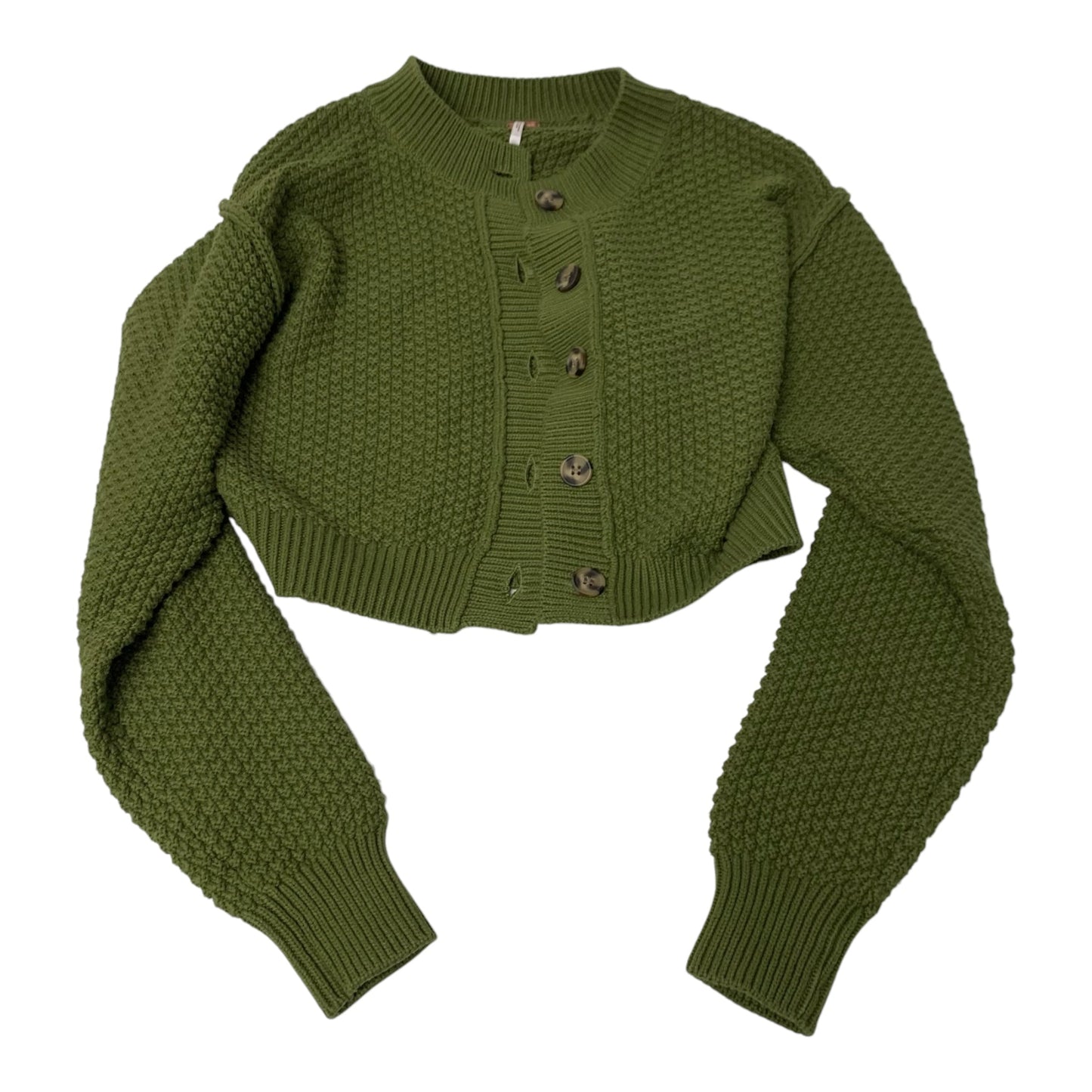 Sweater Cardigan By Free People In Green, Size: Xs