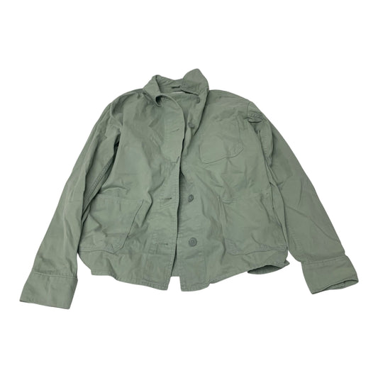 Jacket Shirt By Top Shop In Green, Size: S