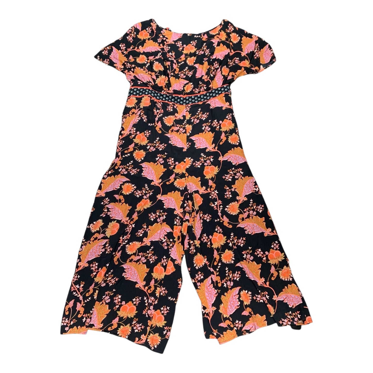 Jumpsuit By Maeve In Black & Orange, Size: 3x