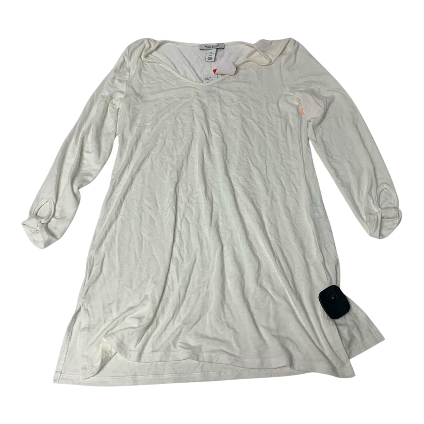 Top Long Sleeve Basic By White House Black Market In Cream, Size: Xs