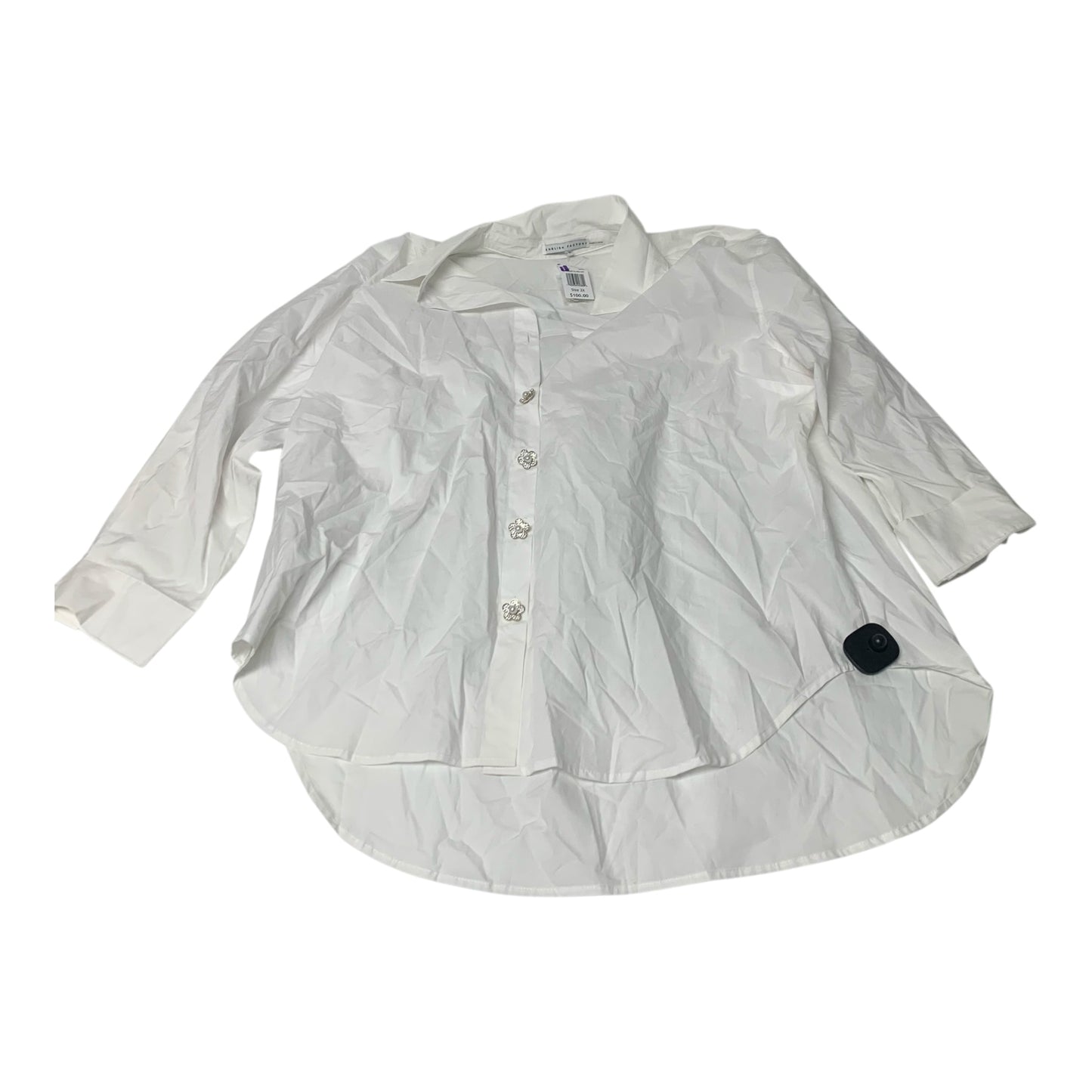 Top Long Sleeve By English Factory In White, Size: 2x