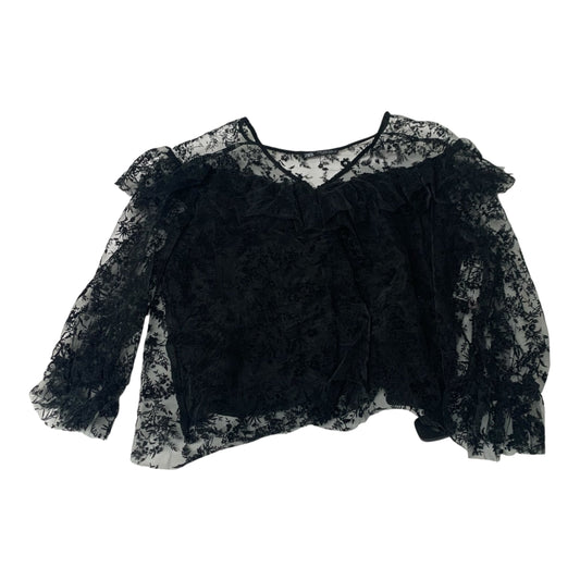 Top Long Sleeve By Zara In Black, Size: Xl