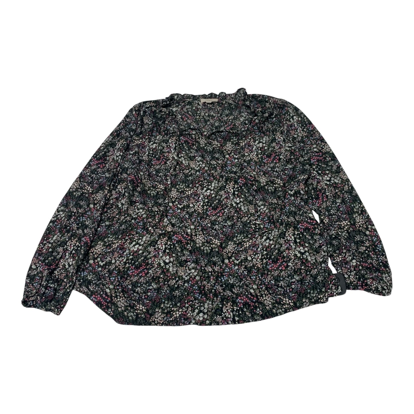 Blouse Long Sleeve By Loft In Floral Print, Size: L