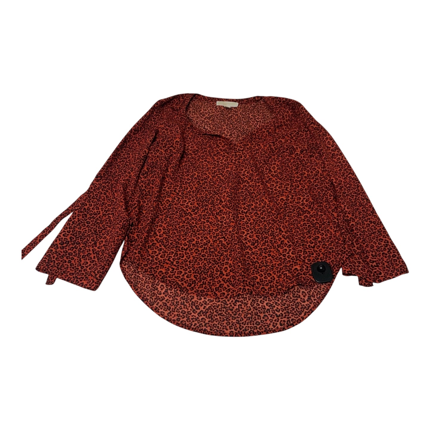 Blouse Long Sleeve By Michael By Michael Kors In Red, Size: M