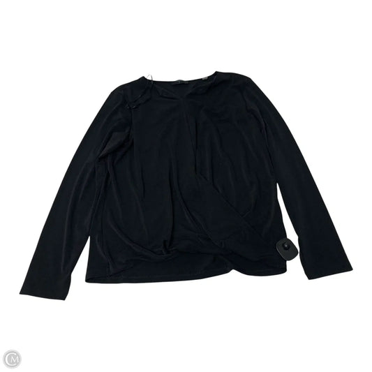 Blouse Long Sleeve By Tahari By Arthur Levine In Black, Size: M