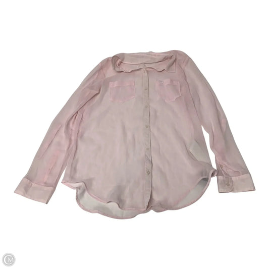 Top Long Sleeve By Abercrombie And Fitch In Pink, Size: S