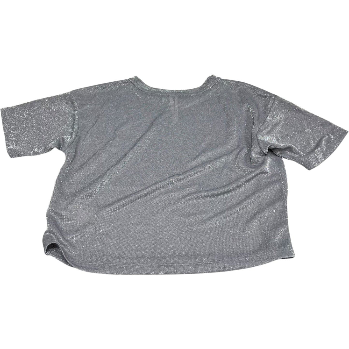 Top Short Sleeve By Anthropologie In Silver, Size: S