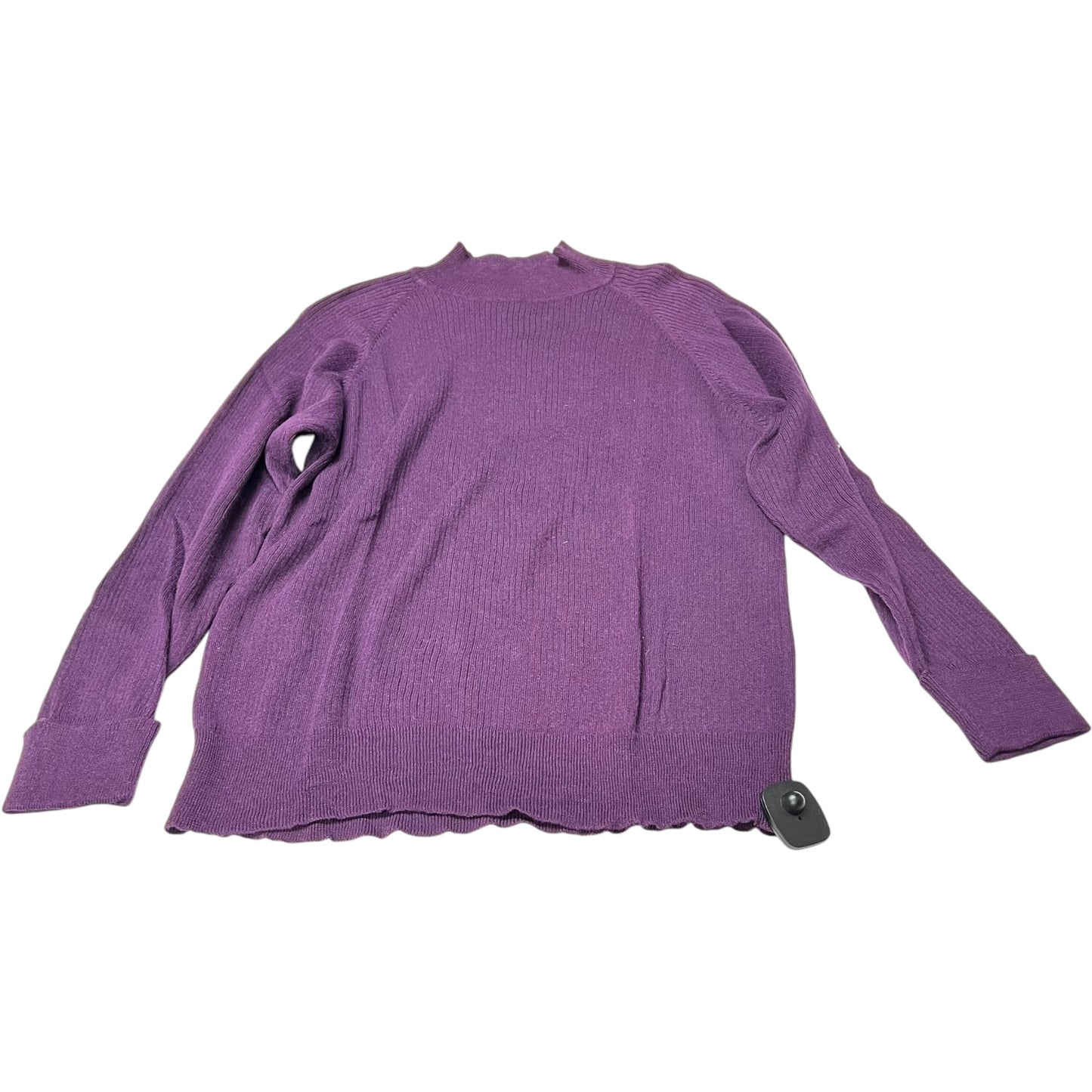 Sweater By Denim And Co Qvc In Purple, Size: 1x