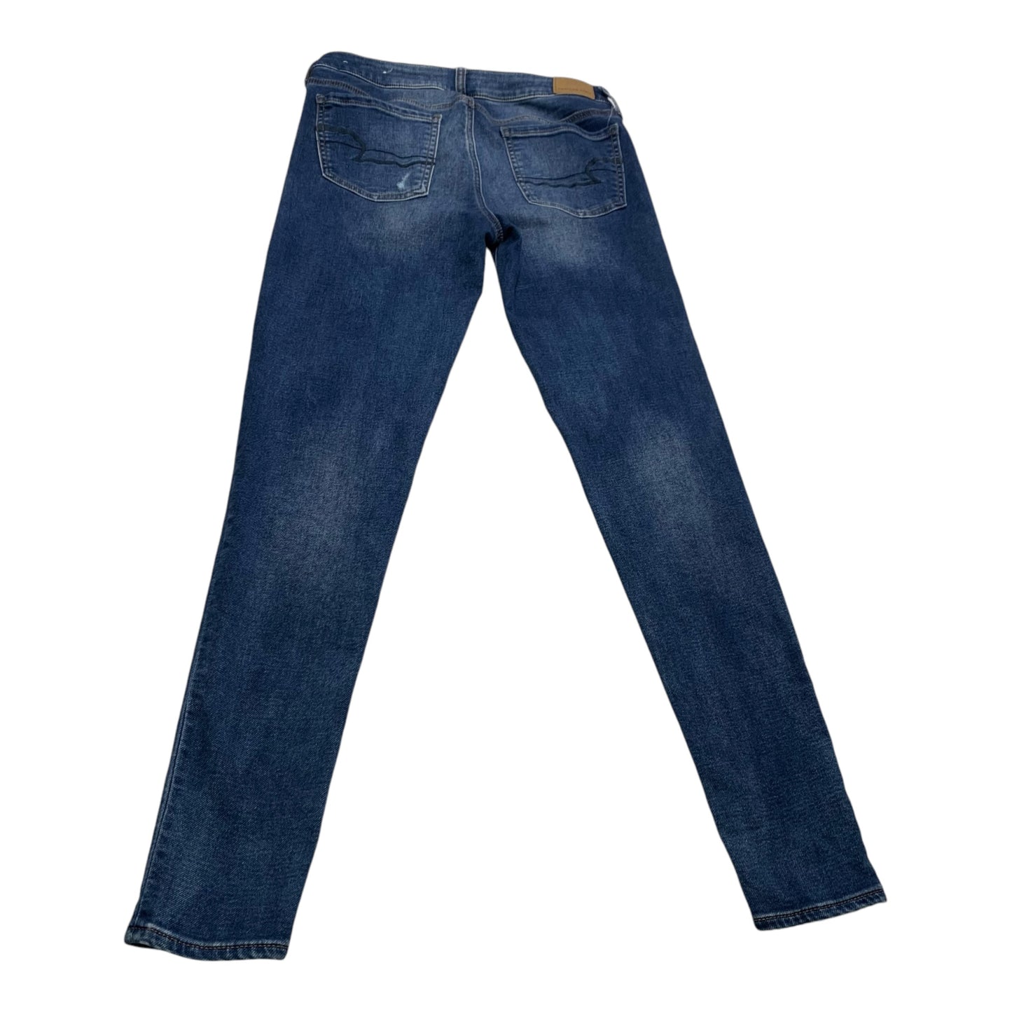 Jeans Skinny By American Eagle In Blue Denim, Size: 8