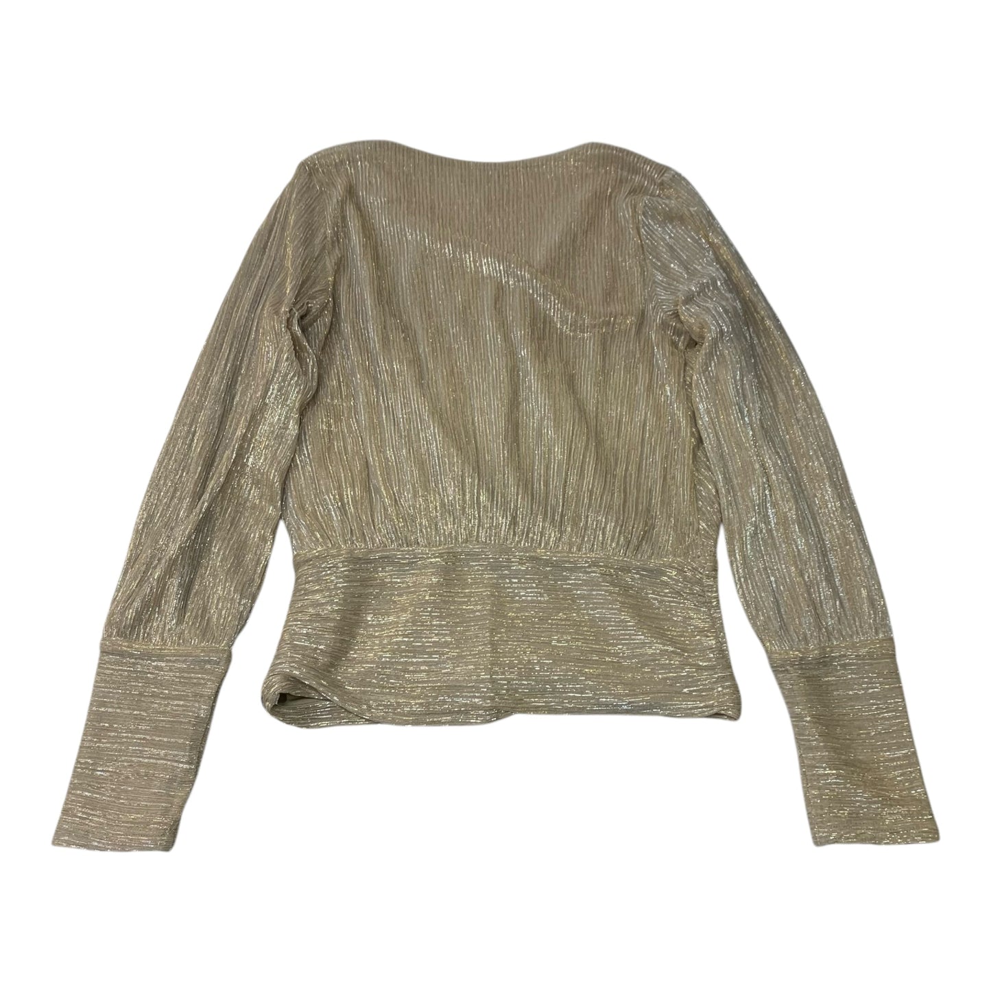 Top Long Sleeve By Express In Gold, Size: Xs