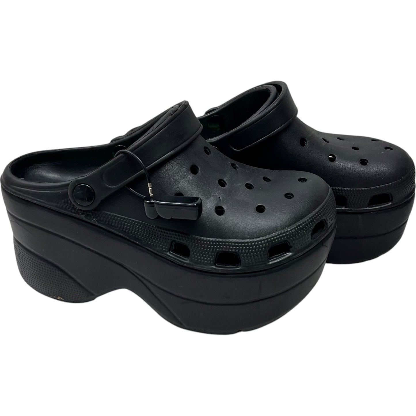 Shoes Sneakers Platform By Crocs In Black, Size: 8.5