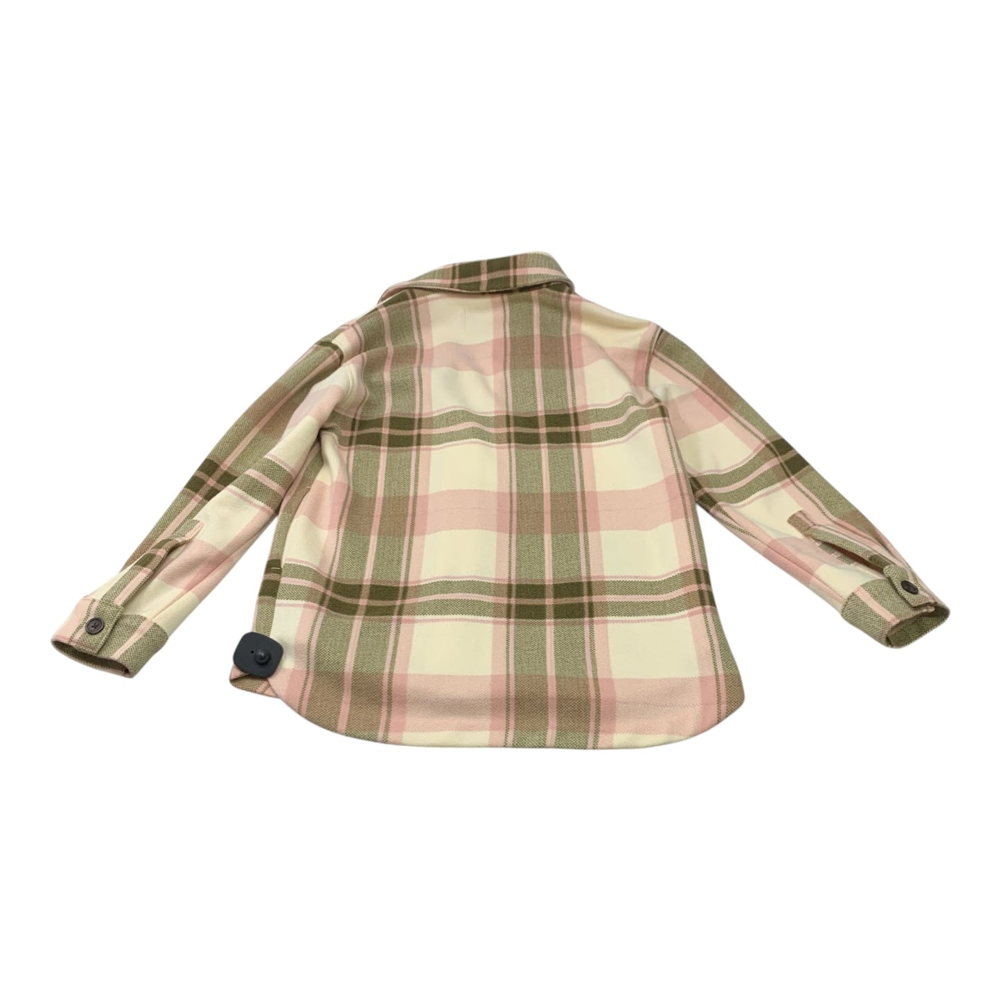 Jacket Shirt By Banana Republic In Green & Pink, Size: Xs