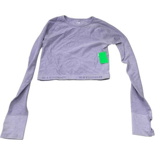 Athletic Top Long Sleeve Crewneck By Gym Shark In Purple, Size: S