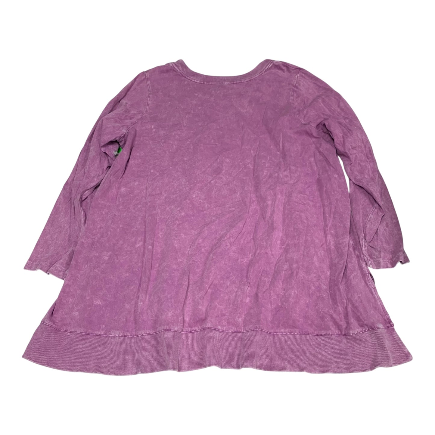 Top Long Sleeve By Logo In Purple, Size: 3x