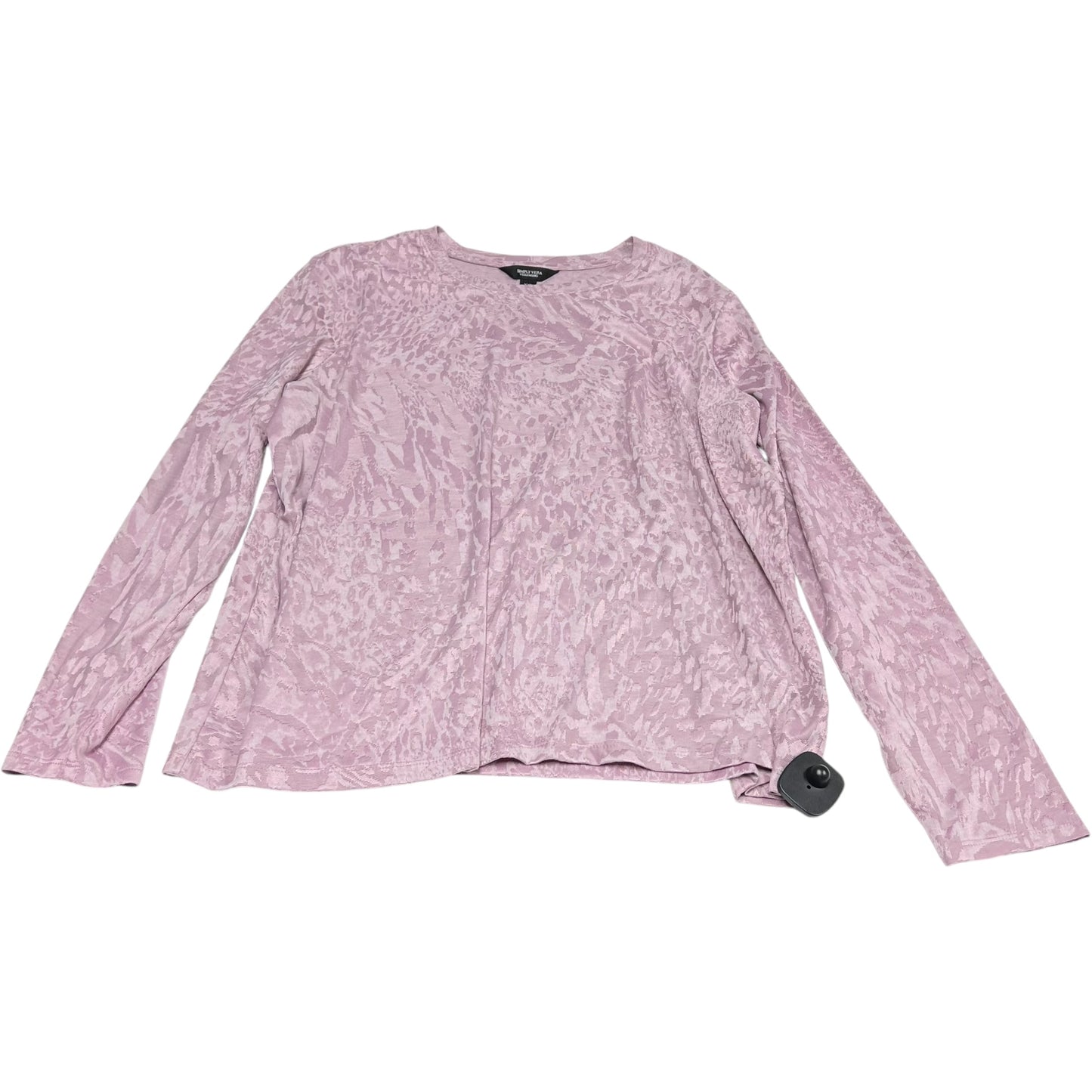 Top Long Sleeve By Simply Vera In Purple, Size: Xl