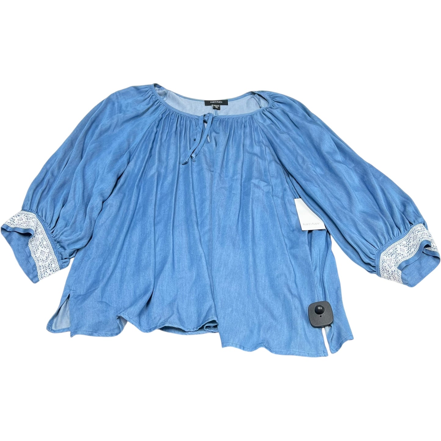 Top Long Sleeve By Karen Kane In Blue, Size: 3x