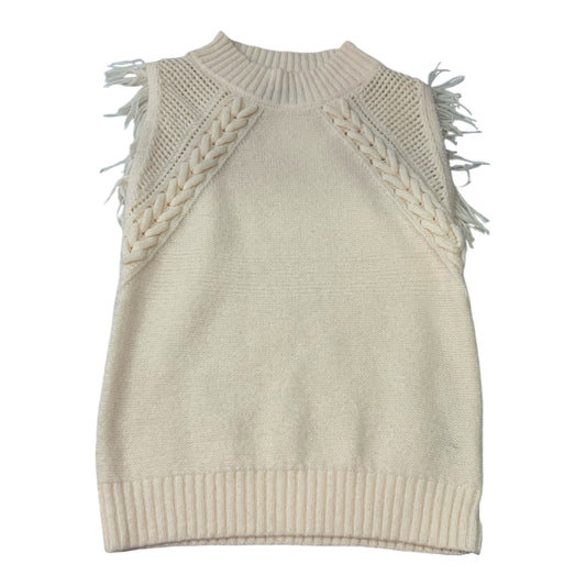 Vest Sweater By Fabrik In Cream, Size: S