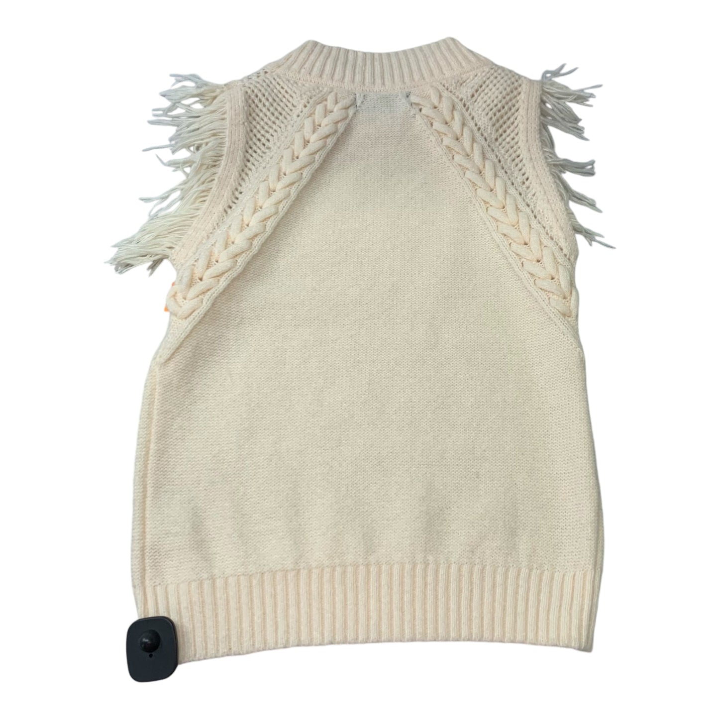 Vest Sweater By Fabrik In Cream, Size: S