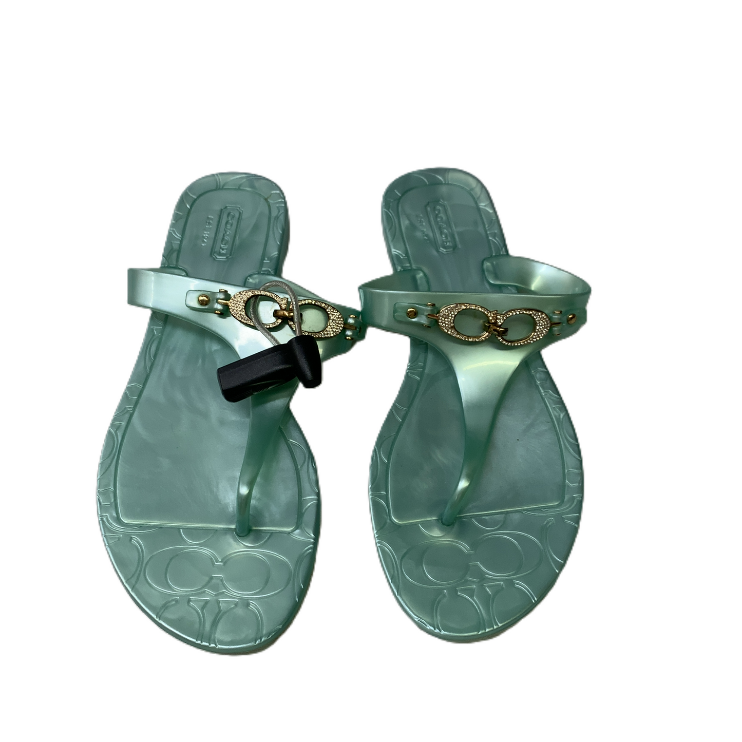 Blue  Sandals Designer By Coach  Size: 7