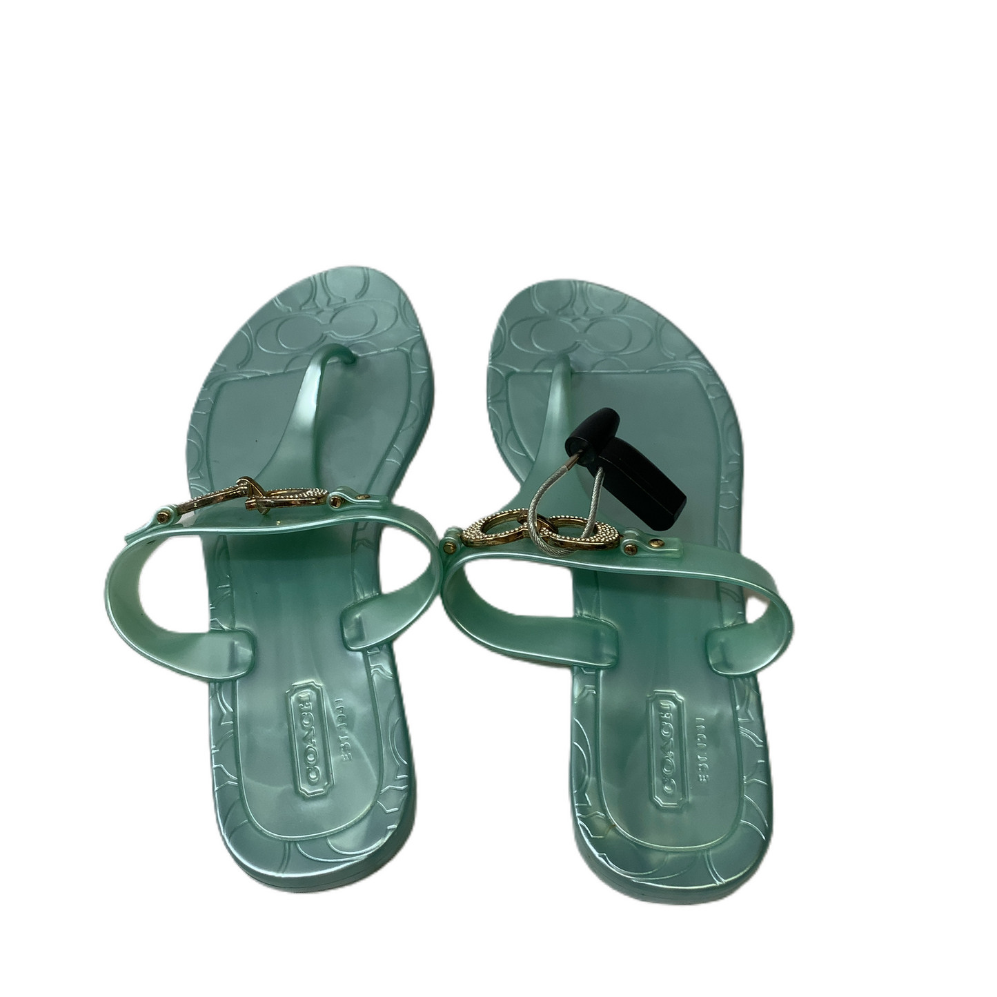 Blue  Sandals Designer By Coach  Size: 7