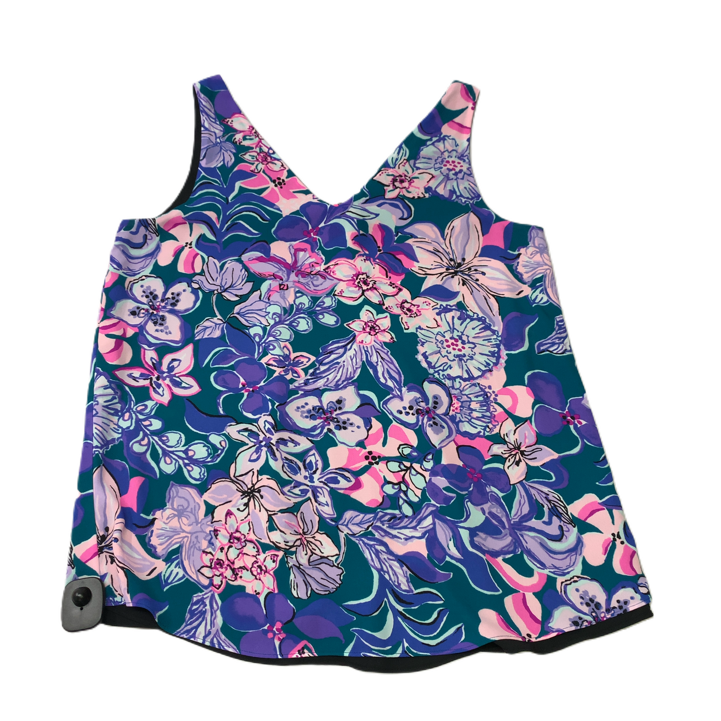 Black & Purple  Top Sleeveless Designer By Lilly Pulitzer  Size: M