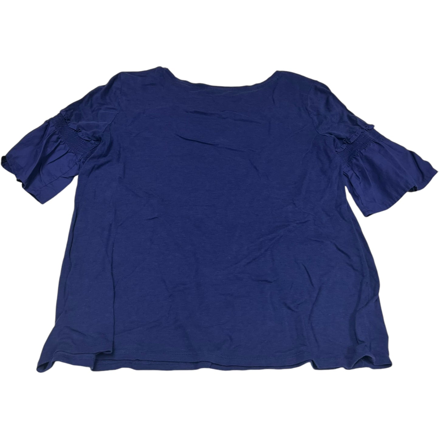 Top Short Sleeve By Loft In Navy, Size: S