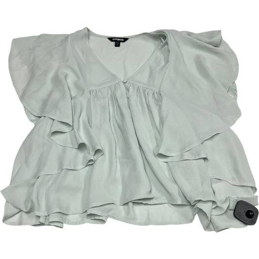 Blouse Short Sleeve By Express In Green, Size: Xs