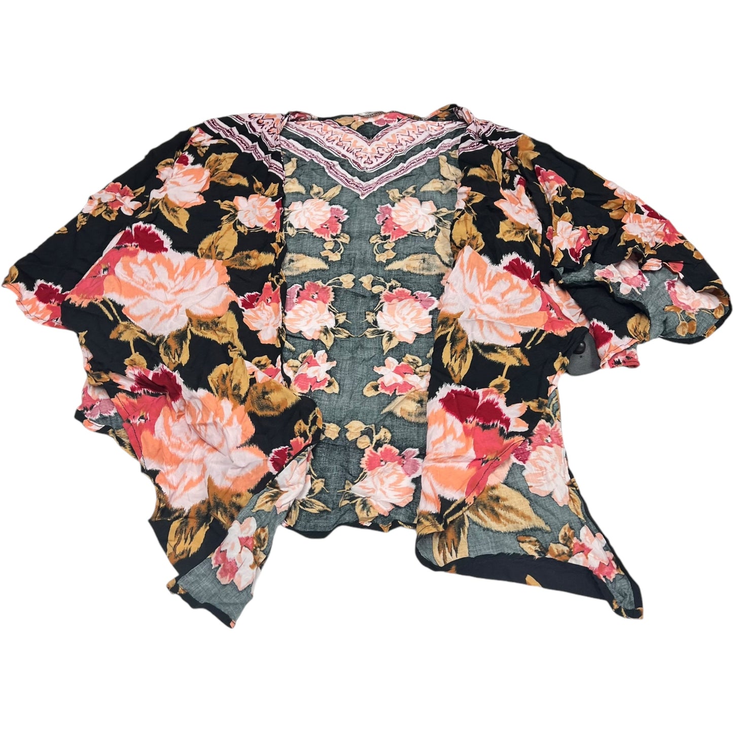 Kimono By Maurices In Black & Pink, Size: Os