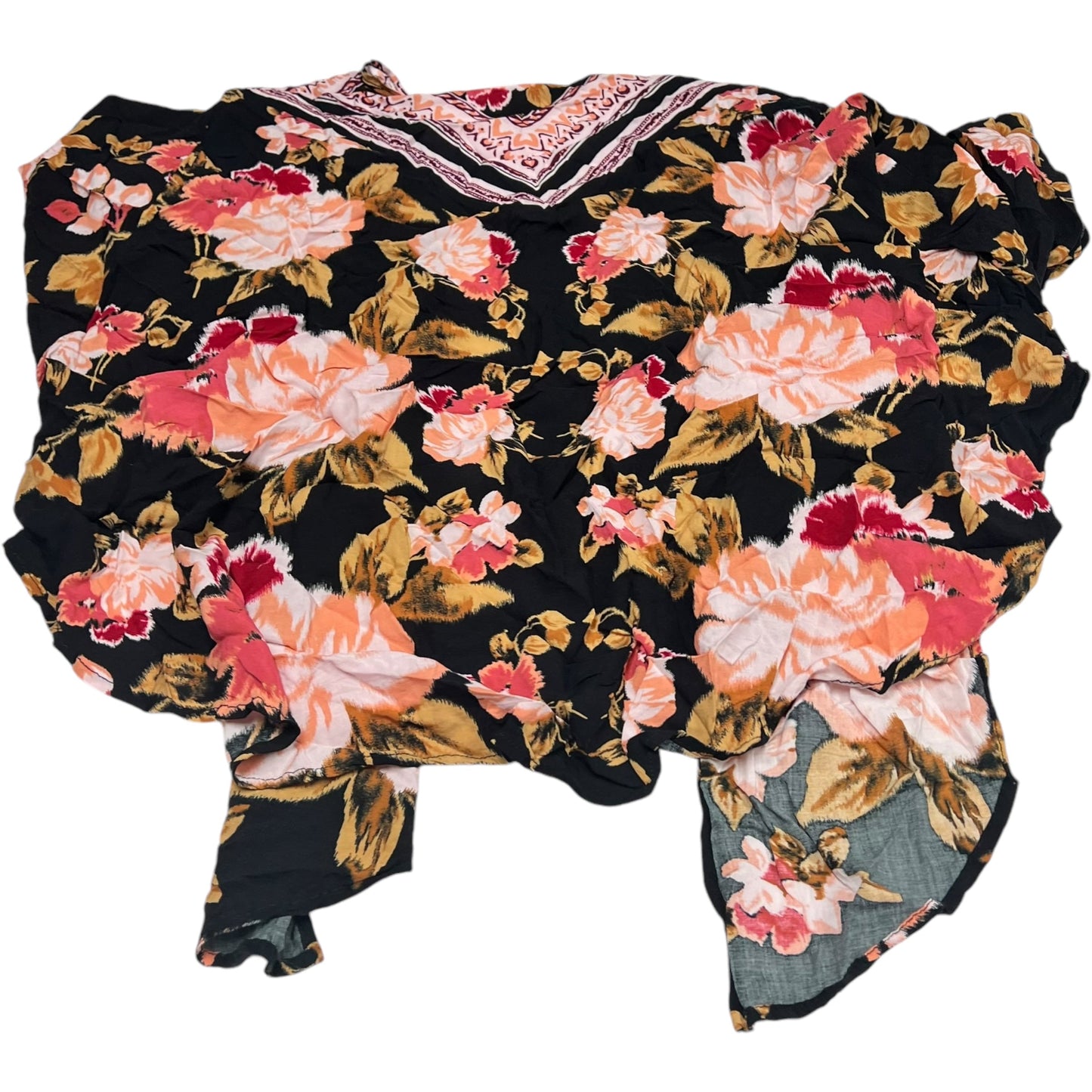 Kimono By Maurices In Black & Pink, Size: Os