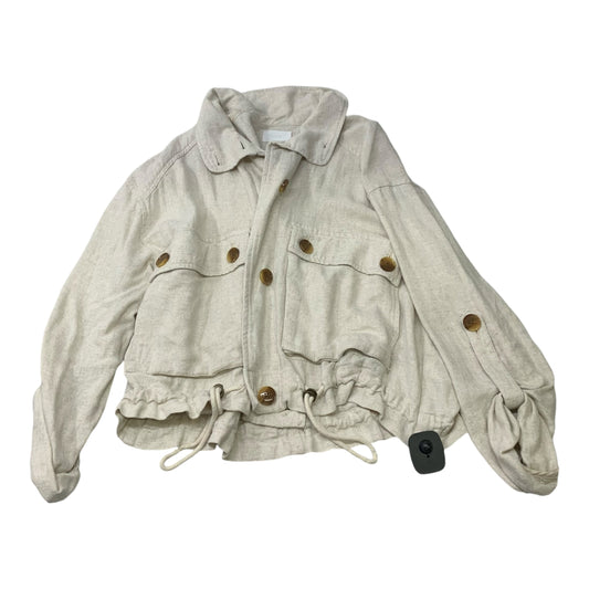 Jacket Moto By Every In Cream, Size: Xs