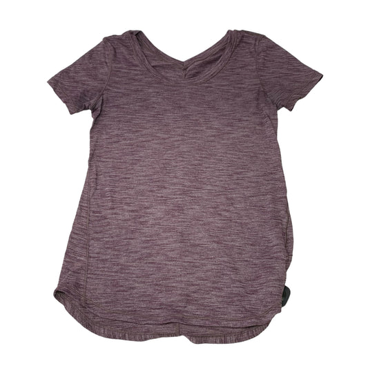 Athletic Top Short Sleeve By Lululemon In Purple, Size: S