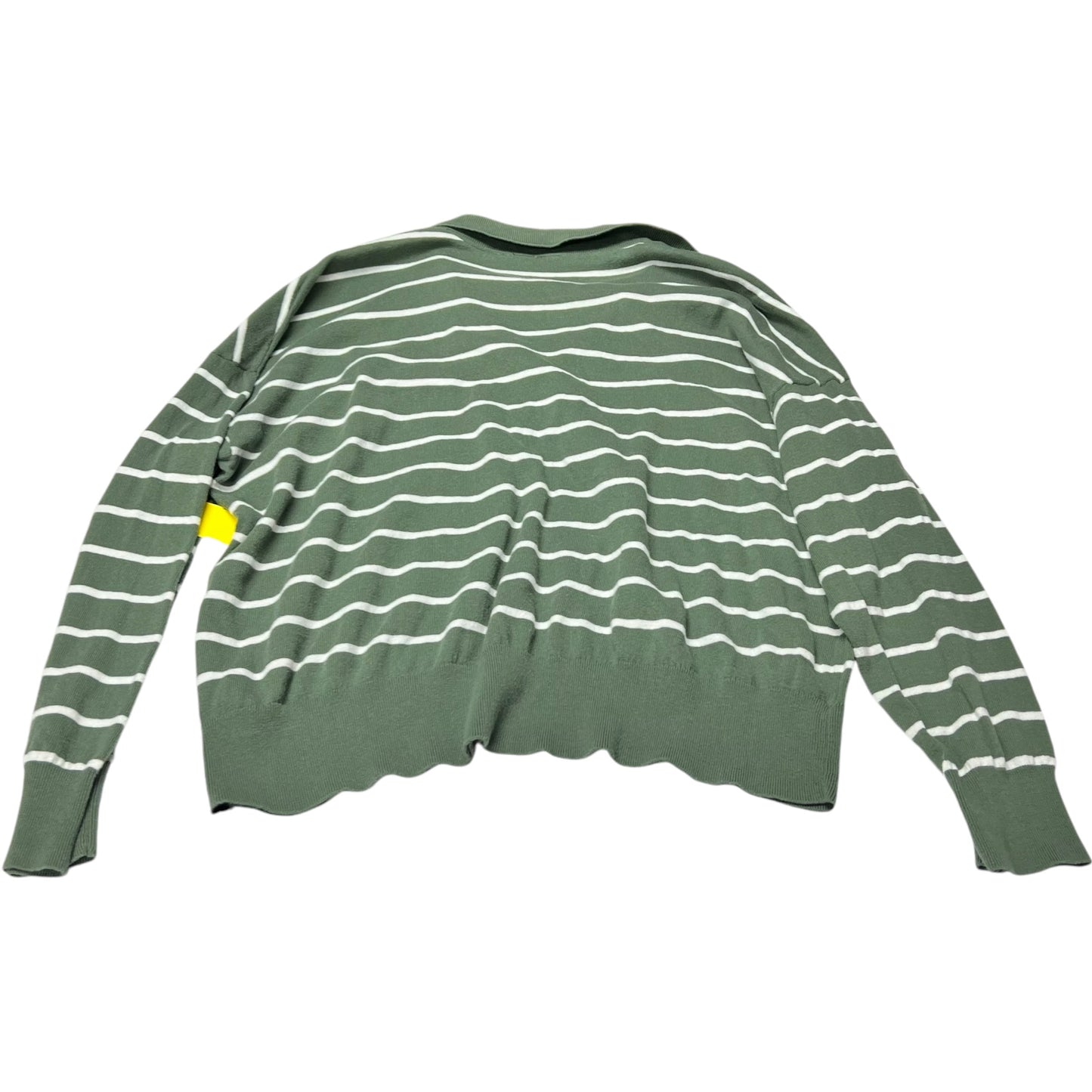 Sweater By Gap In Green & White, Size: 1x