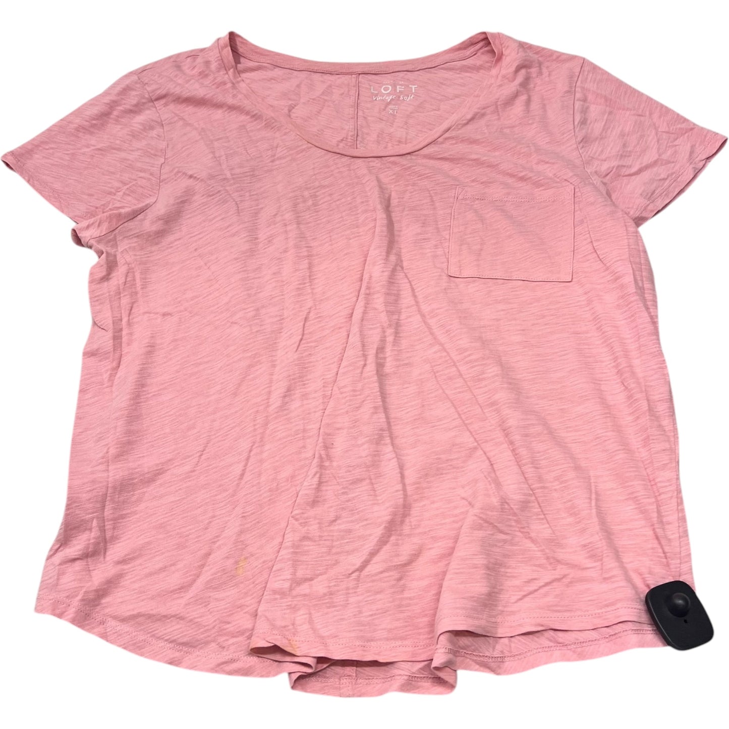 Top Short Sleeve Basic By Loft In Pink, Size: Xl