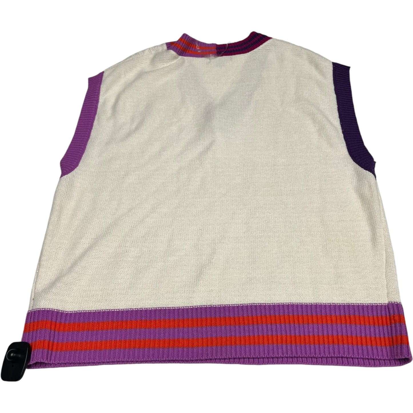 Vest Sweater By Wild Fable In Purple & White, Size: S