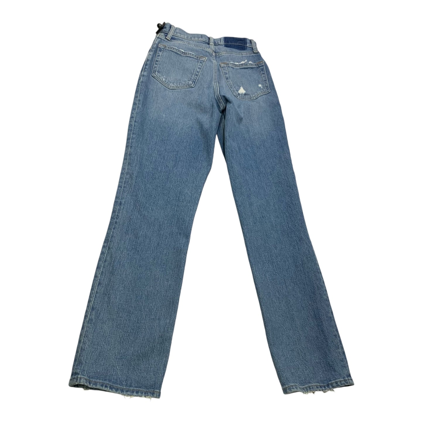 Jeans Straight By Abercrombie And Fitch In Blue Denim, Size: 0