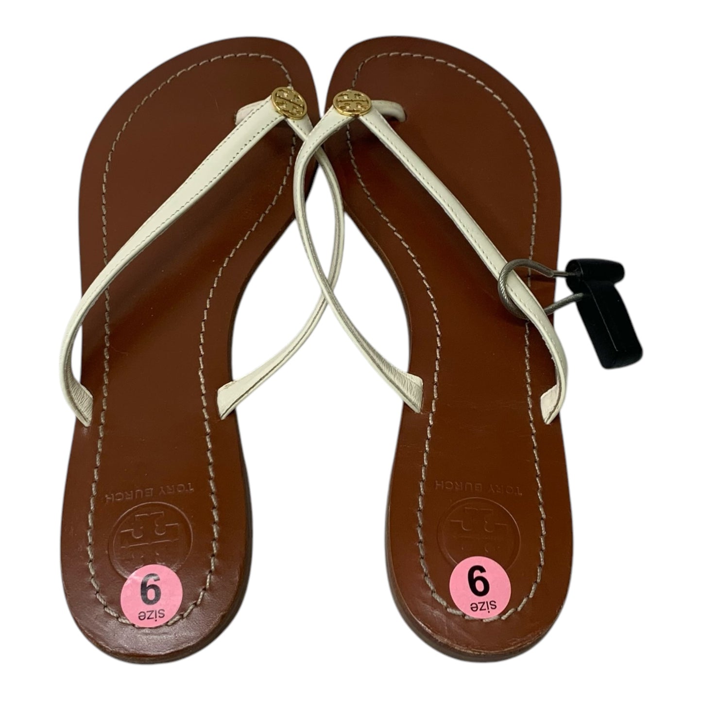 Sandals Designer By Tory Burch In Brown & Cream, Size: 9