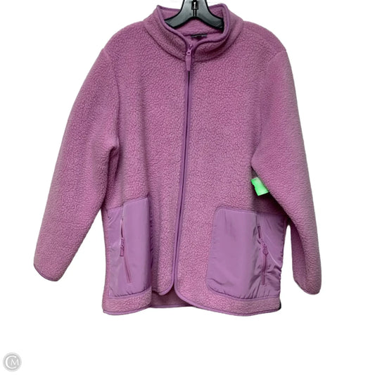 Jacket Faux Fur & Sherpa By Talbots In Purple, Size: 2x