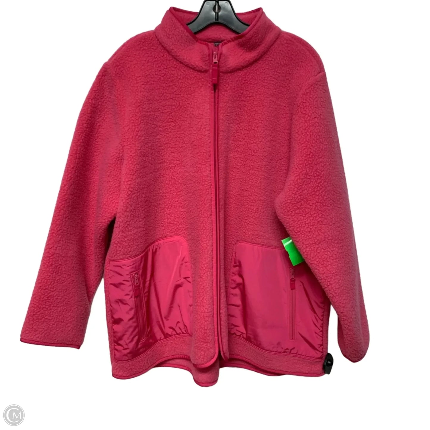 Jacket Faux Fur & Sherpa By Talbots In Pink, Size: 2x