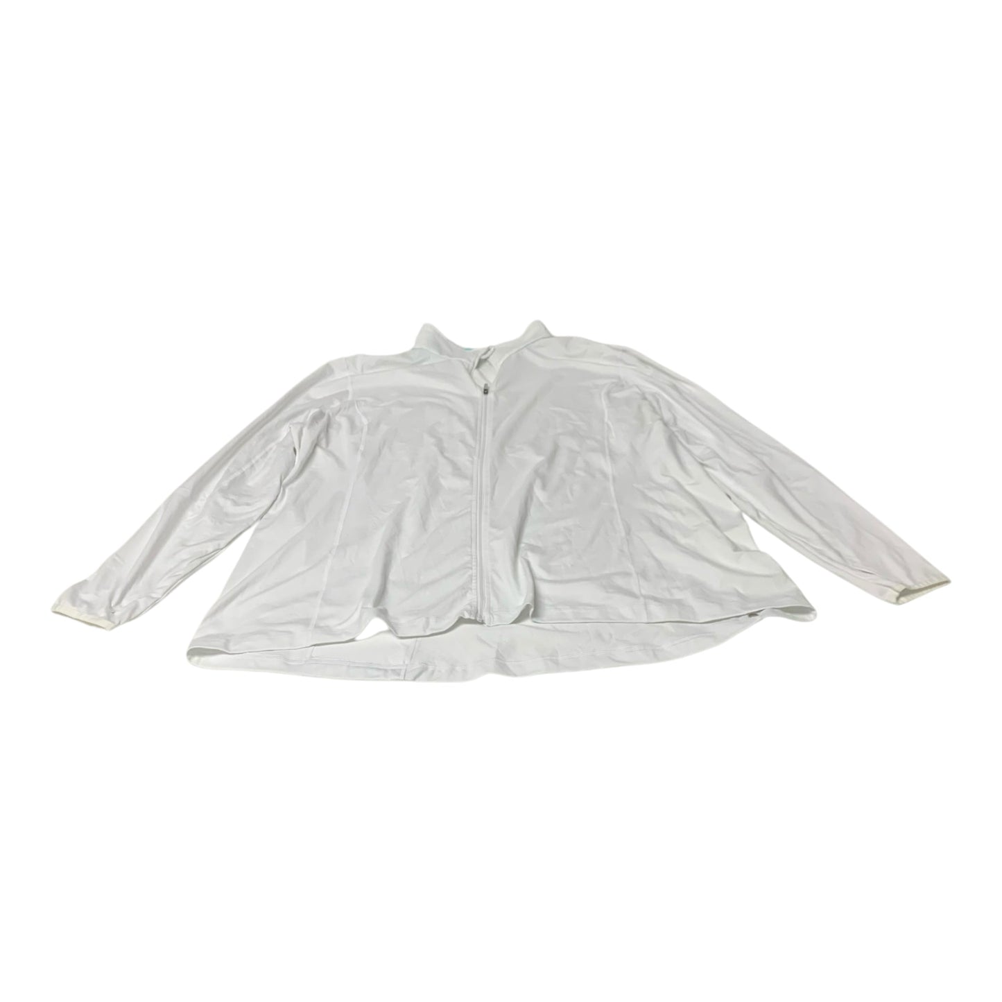 Athletic Jacket By Lands End In White, Size: 3x