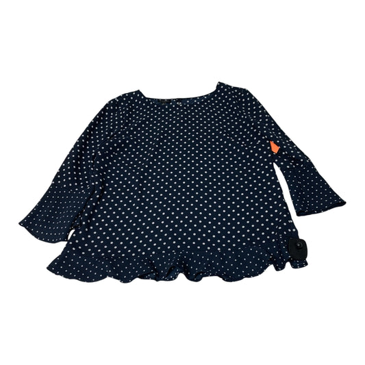 Blouse Long Sleeve By Talbots In Navy, Size: S