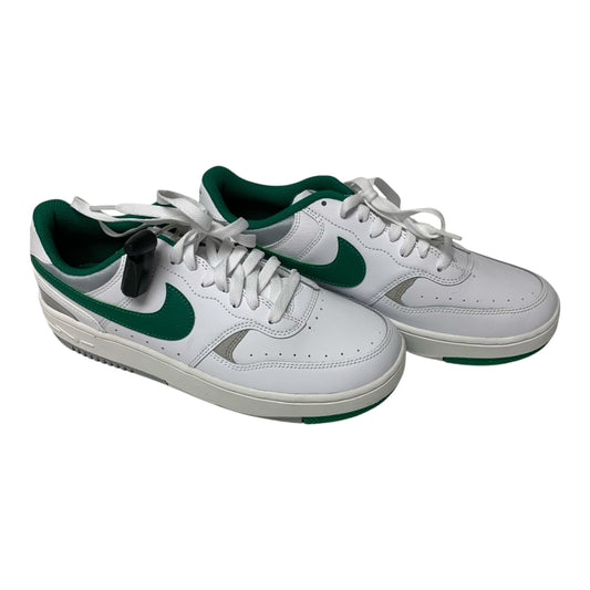 Shoes Sneakers By Nike In Green & White, Size: 9