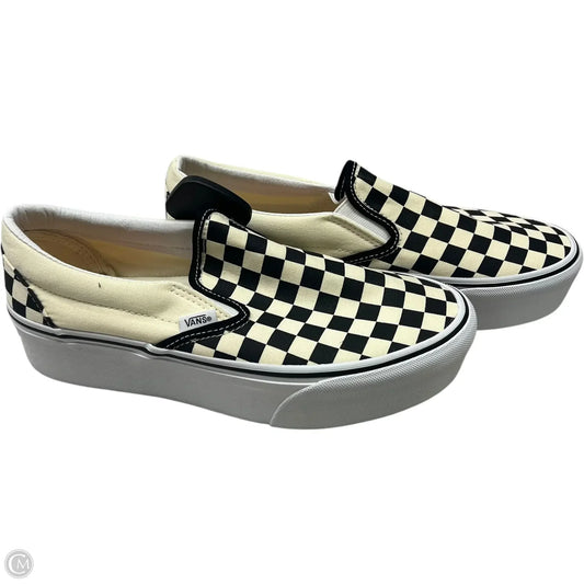 Shoes Sneakers By Vans In Black & Cream, Size: 9.5