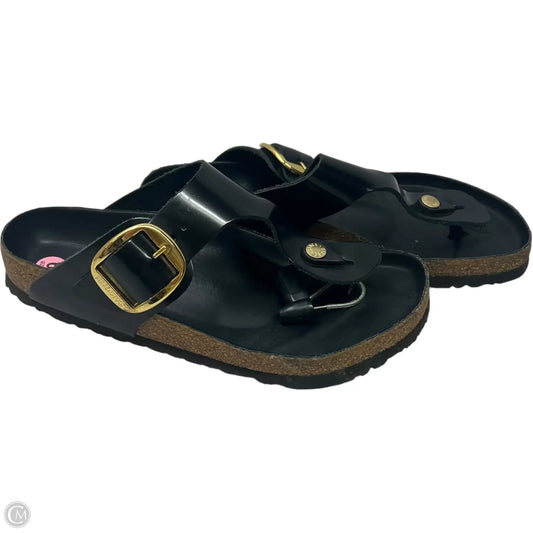 Sandals Flats By Birkenstock In Black, Size: 9