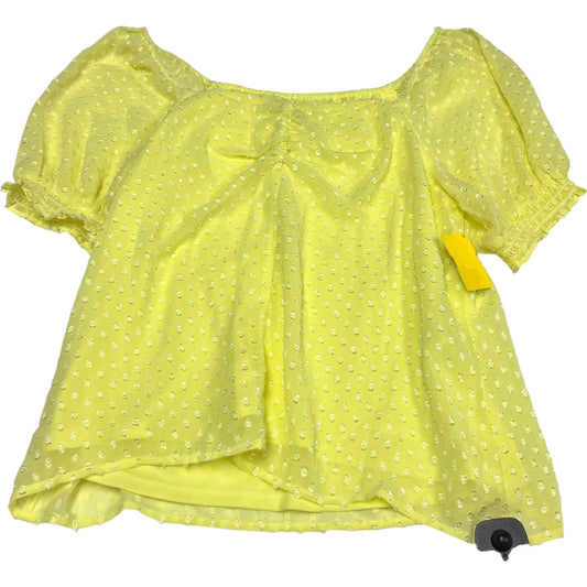 Blouse Short Sleeve By Banana Republic In Yellow, Size: S